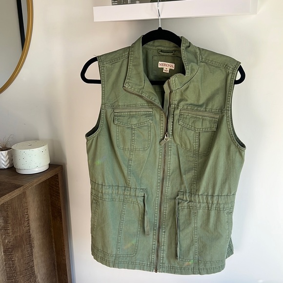 Merona olive green utility vest - Picture 1 of 4